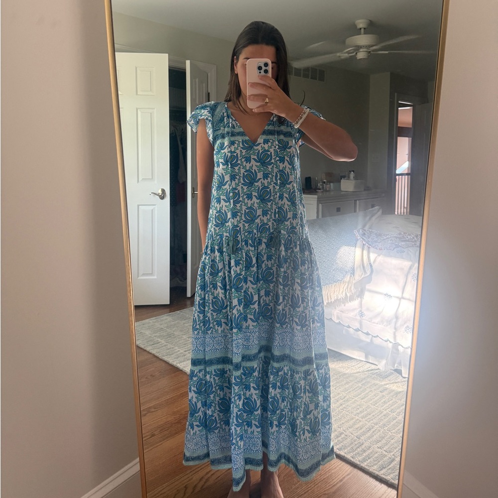 Blue Floral Maxi Dress